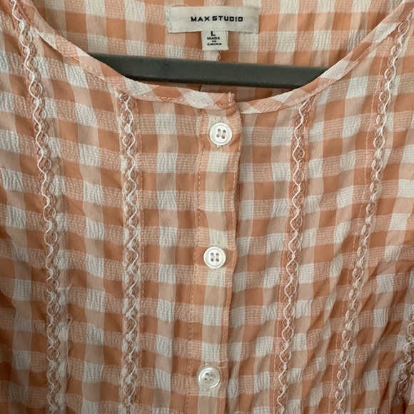 Max Studio Gingham Blouse - Picture 4 of 7
